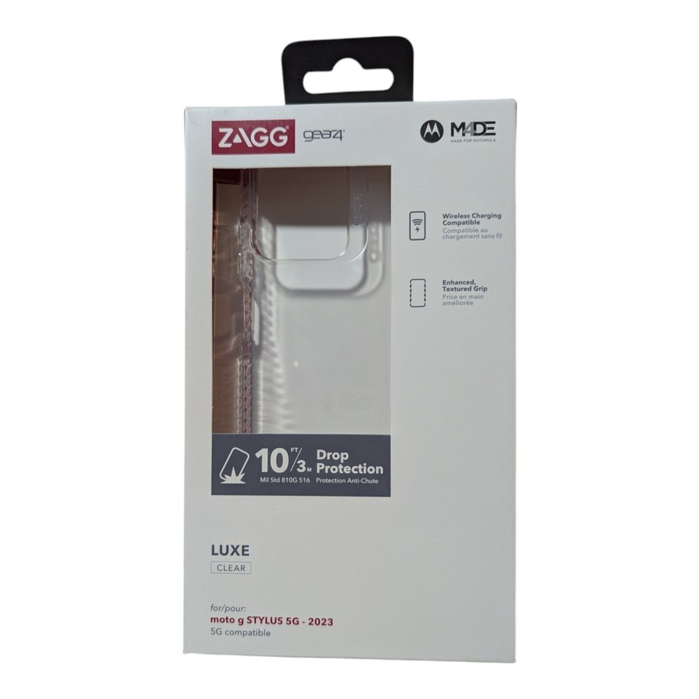 E9. ZAGG Gear4 Luxe Clear Case‎ For Motorola Moto G Stylus 5G 2023 - Clear